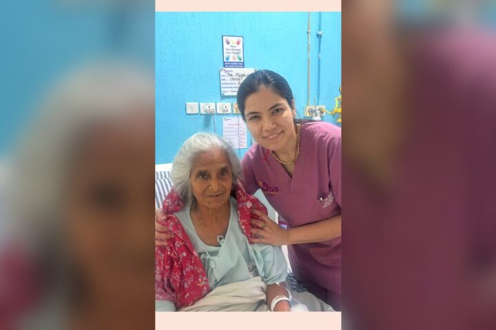 90-year-old woman with Dr. Indira Sarin during pelvic organ prolapse treatment journey
